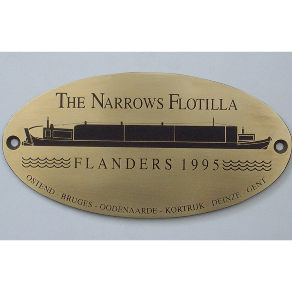 3mm Brass commemorative plaque