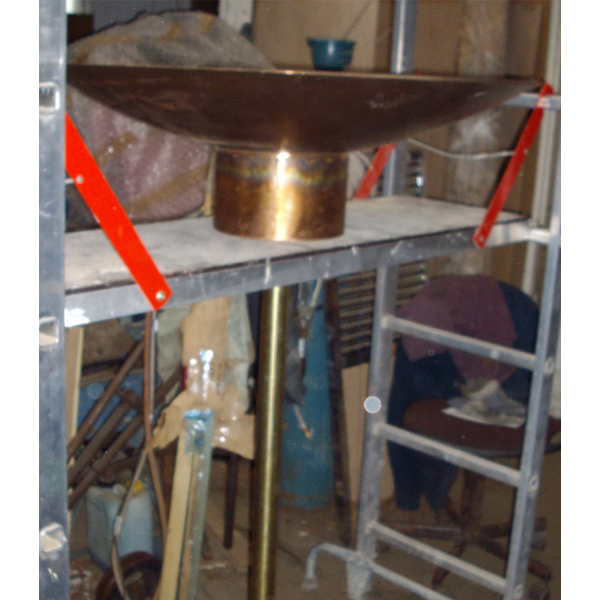 Bronze fountain additions to base 2