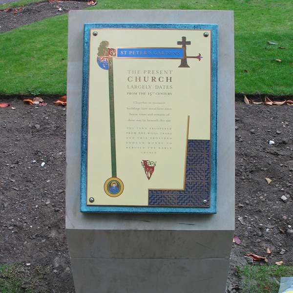 Enameled bronze, St Peters Garden in situ